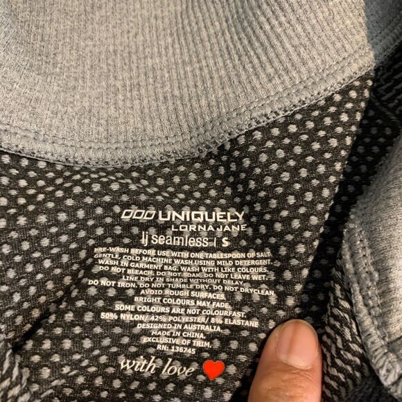 Lorna Jane Uniquely Jacket Womens S Small Iron Black Seamless Stretch Full Zip - Picture 7 of 9